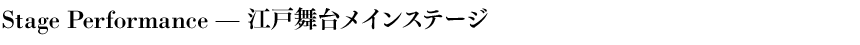 江戸舞台メインステージ